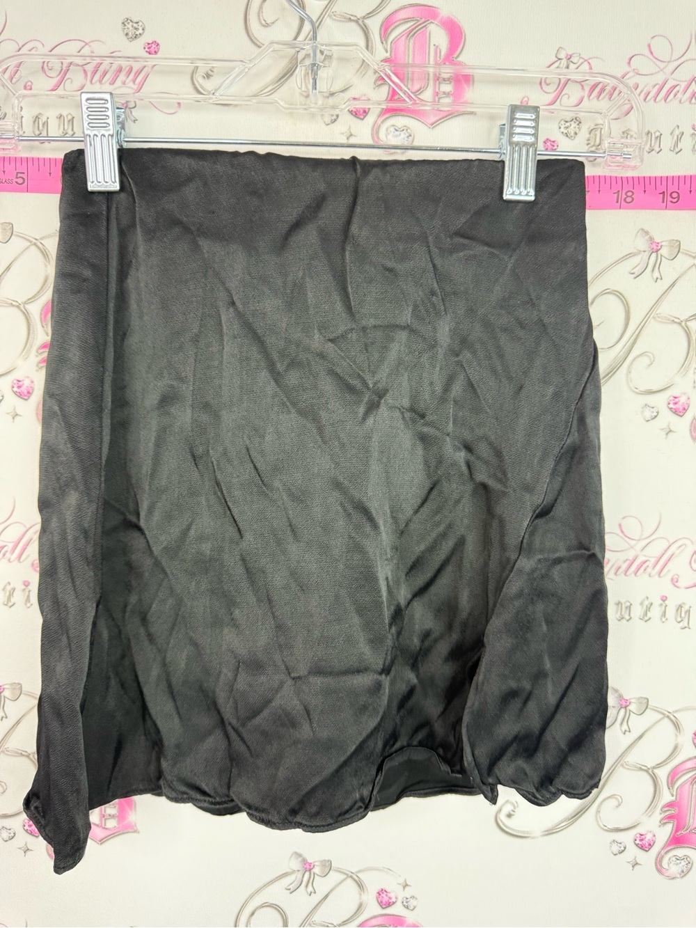 Wilfred skirt mini shiny shimmer Black A-Line  Hem Skirt